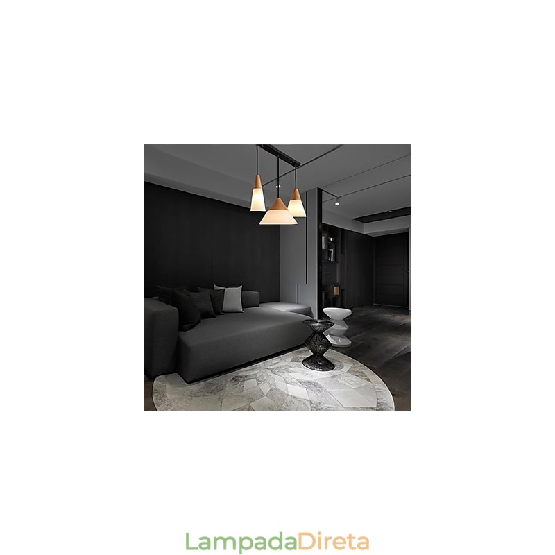 Lustre moderno e contemporâneo estilo mini cromado de metal
