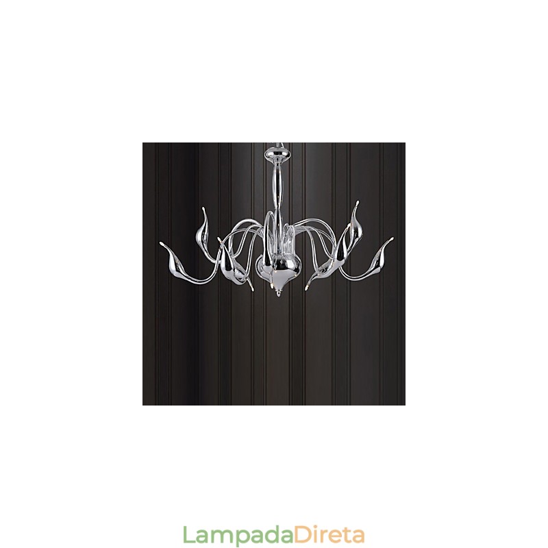 Lustre de metal galvanizado contemporâneo moderno
