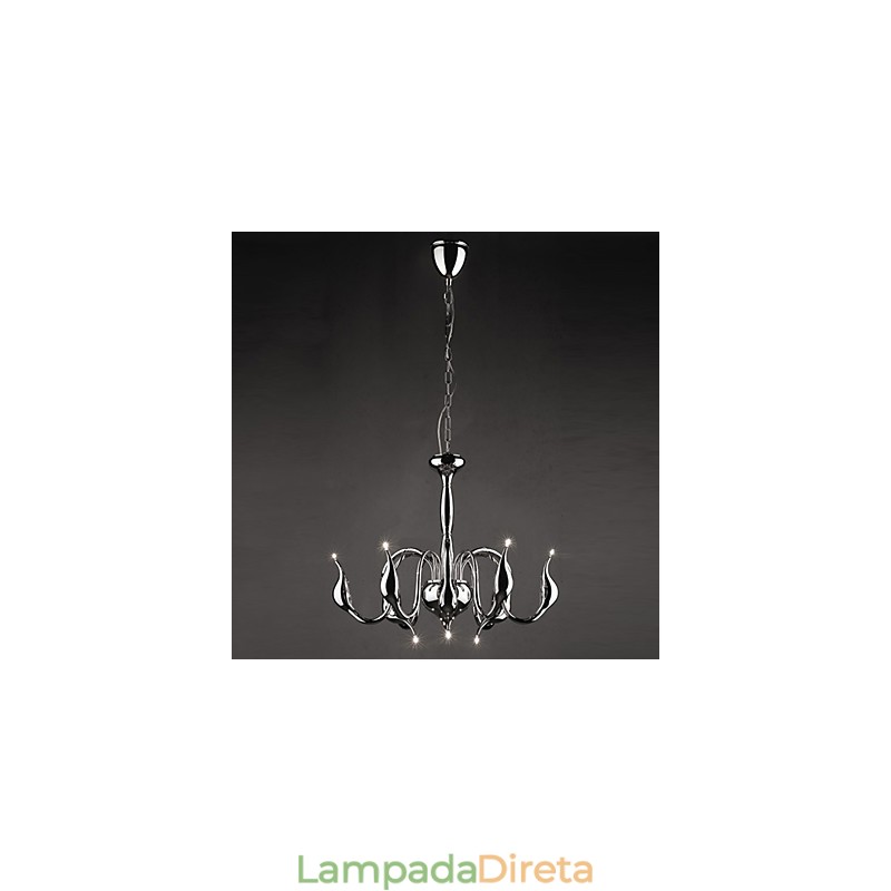 Lustre de metal galvanizado contemporâneo moderno