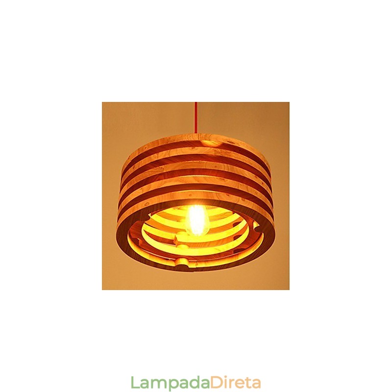 Lustre de madeira de salgueiro