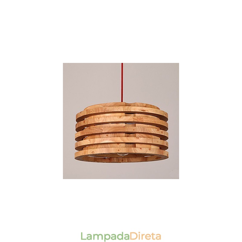 Lustre de madeira de salgueiro
