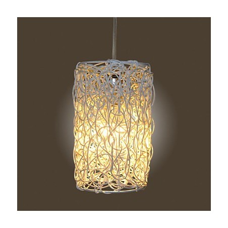 Lâmpada de teto suspensa de cabeça única moderna Rural Cany Art Woven Rattan Lâmpada de teto suspensa de cabeça única moderna Rural Cany Art Woven Rattan