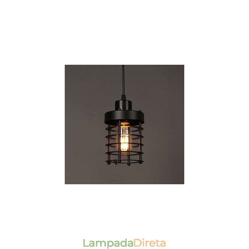 Retro Círculo De Lâmpadas De Cabeça Única E Lanternas Personagem Arte Lustre Lâmpada