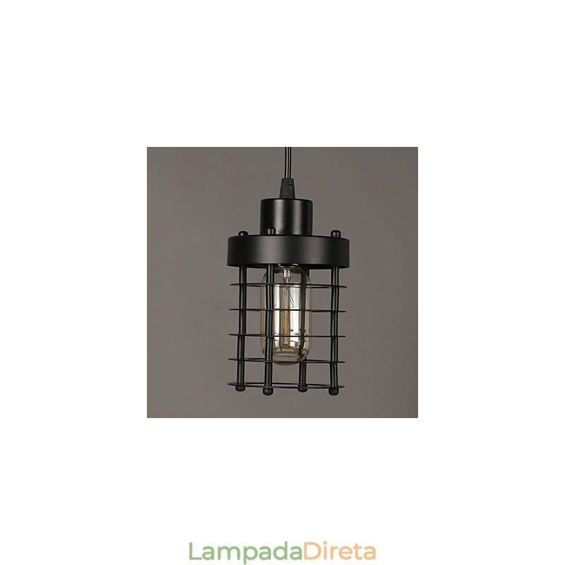 Retro Círculo De Lâmpadas De Cabeça Única E Lanternas Personagem Arte Lustre Lâmpada