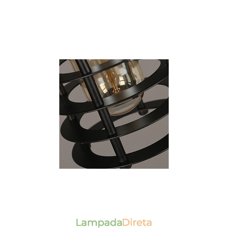 Retro Círculo De Lâmpadas De Cabeça Única E Lanternas Personagem Arte Lustre Lâmpada