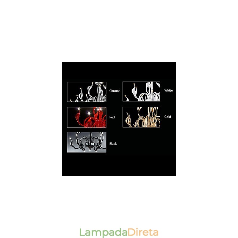 Lustre de metal galvanizado contemporâneo moderno