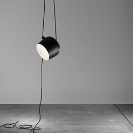 Luminária pendente de metal com pintura contemporânea moderna