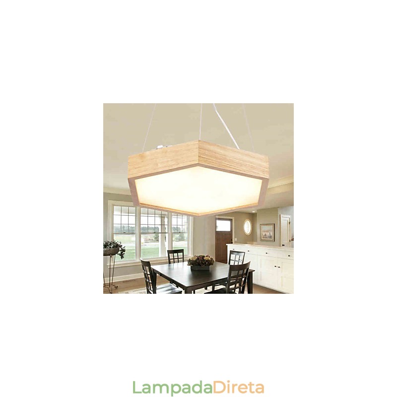Luminária pendente moderna contemporânea estilo country mini outros madeira bambu